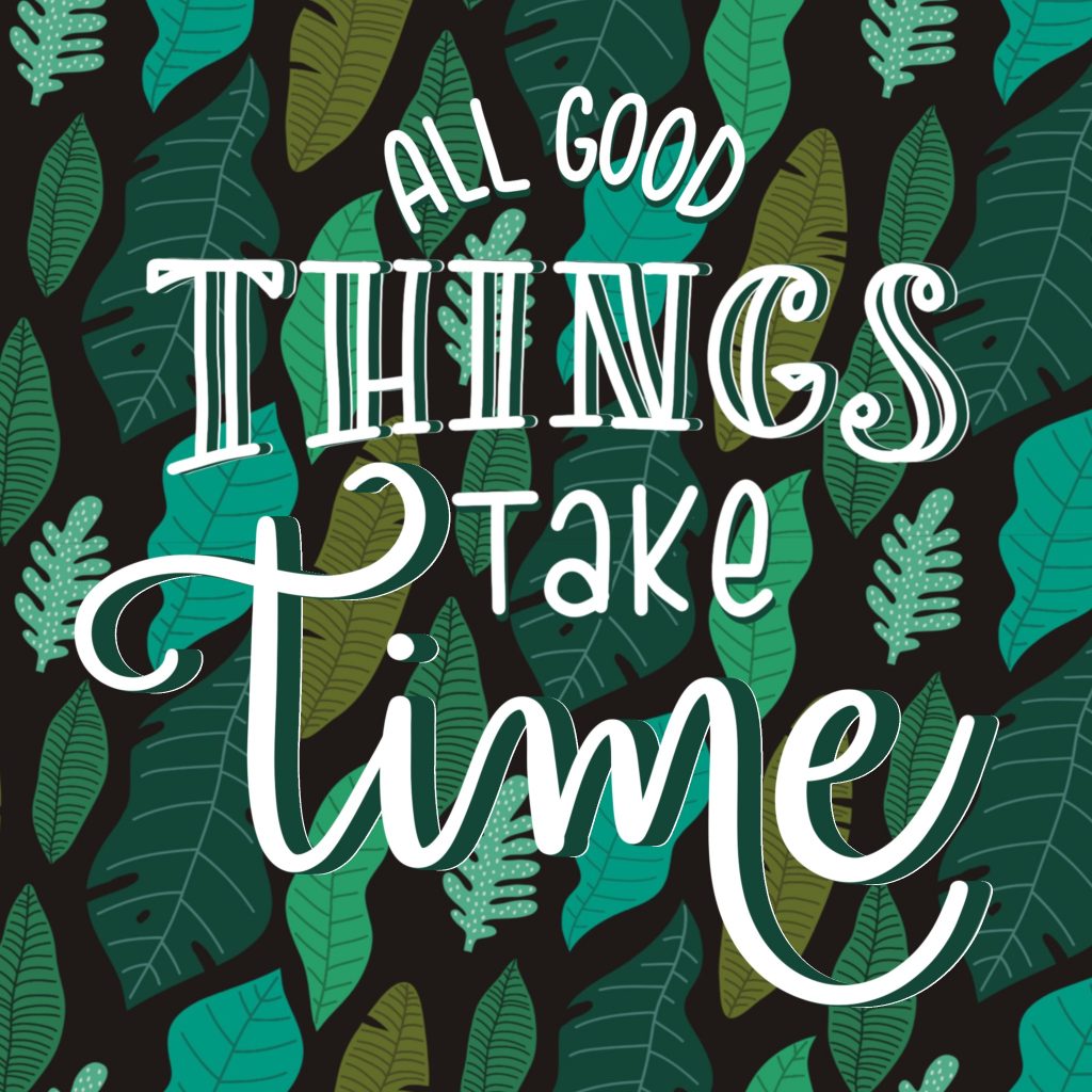 all good things take time